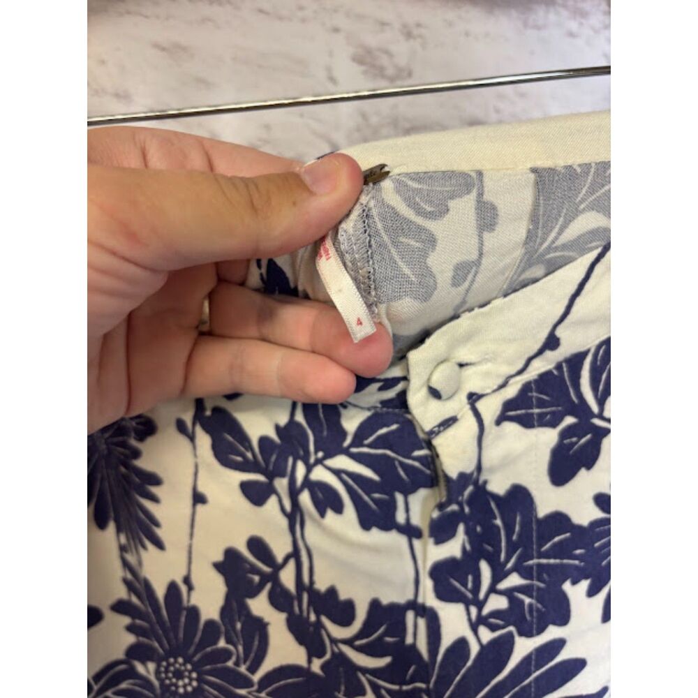 Free People Sundae Stroll Wide Leg Pants White Blue Size 4 Small Greece Vacation - Picture 6 of 7